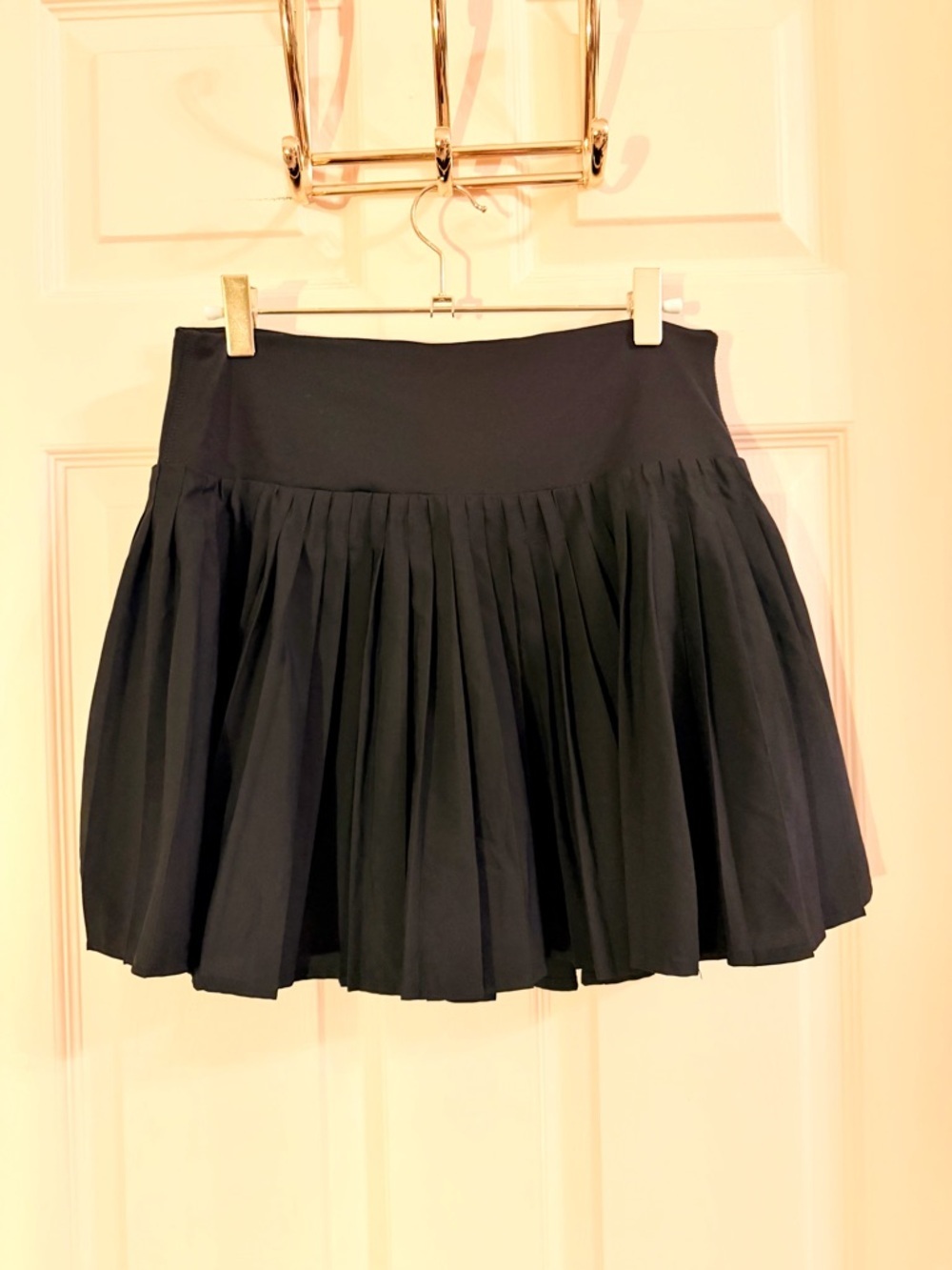 Black pleated all in motion skort